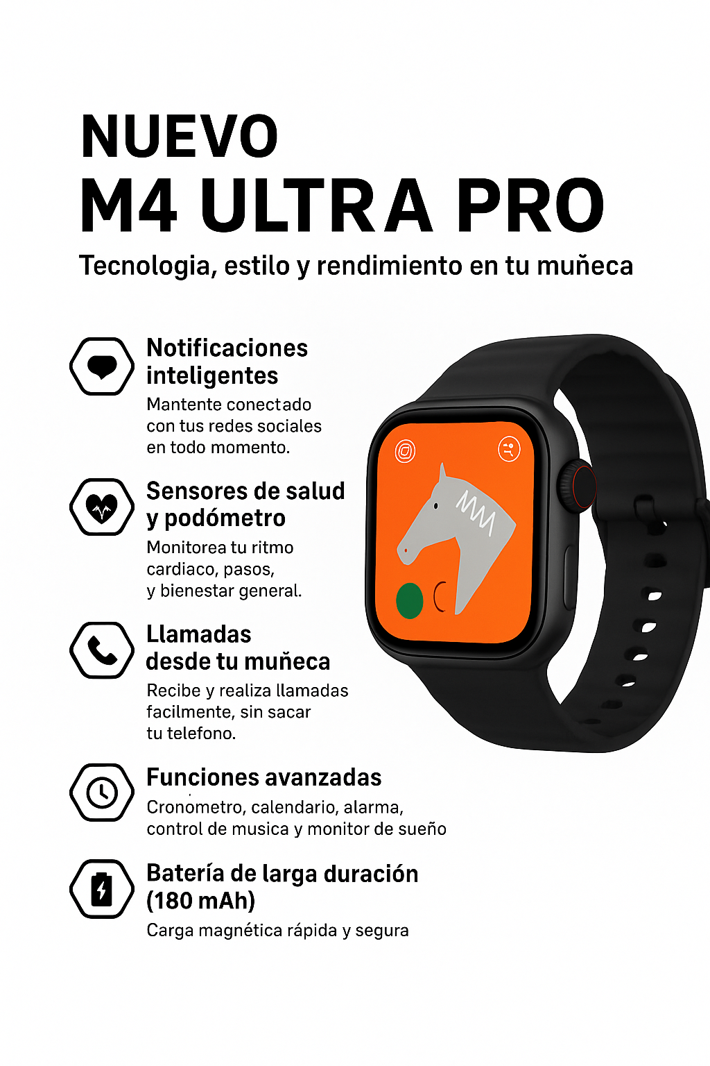 ¡1+1 GRATIS! Smartwatch M4Ultra Pro + Correa de Regalo 🎁